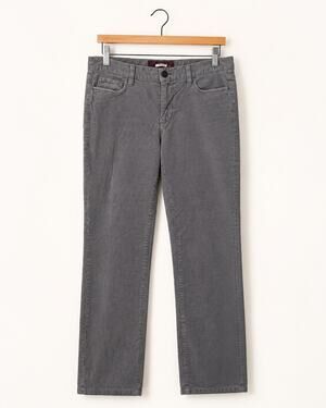 J Crew Women’s Gray Corduroy Pants Straight Leg Mid Rise Casual Classic Sz 28